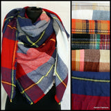 Plaid Blanket Scarves