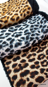 Animal Print Lined Winter Infinity Scarf
